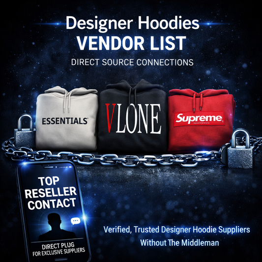 Designer Hoodies Vendor List